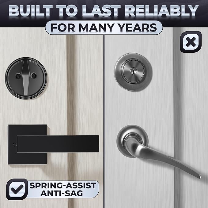 Front Door Lock Set with Deadbolt – Zinc Alloy Body with Multi‑Layer Plating | - Image 9