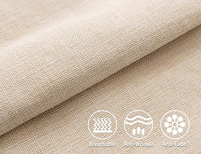 Stellhome Rectangle Linen Throw Pillow Covers Solid Burlap Farmhouse Decorative - Image 2