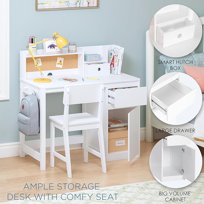 UTEX Kids Desk and Chair Set, Kids Study Desk - Image 4