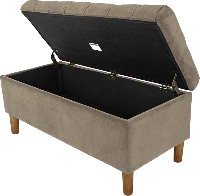 Homepop Home Decor | Tufted Ainsley Button Storage Ottoman Bench - Image 7