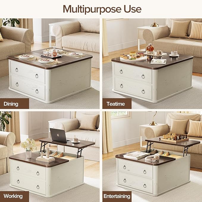 Memobarco 31.5" Lift Top Coffee Table - Image 7