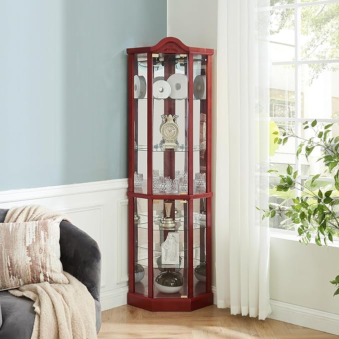 Glass Corner Display Cabinet - Image 9
