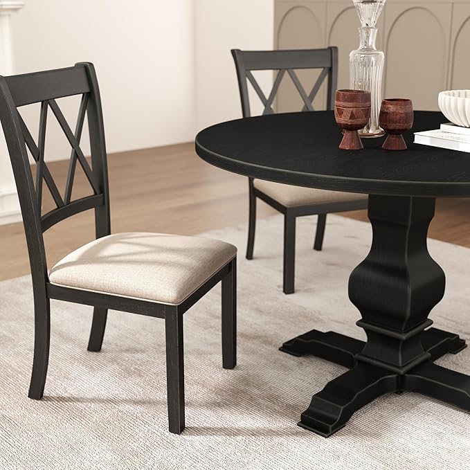 Roundhill Furniture Windvale Fabric Upholstered Dining Chair - Image 5