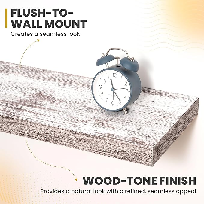 Acovy 48 Inch Floating Shelves, 9.3" Deep Floating Shelf Wall Mounted, Rustic - Image 5