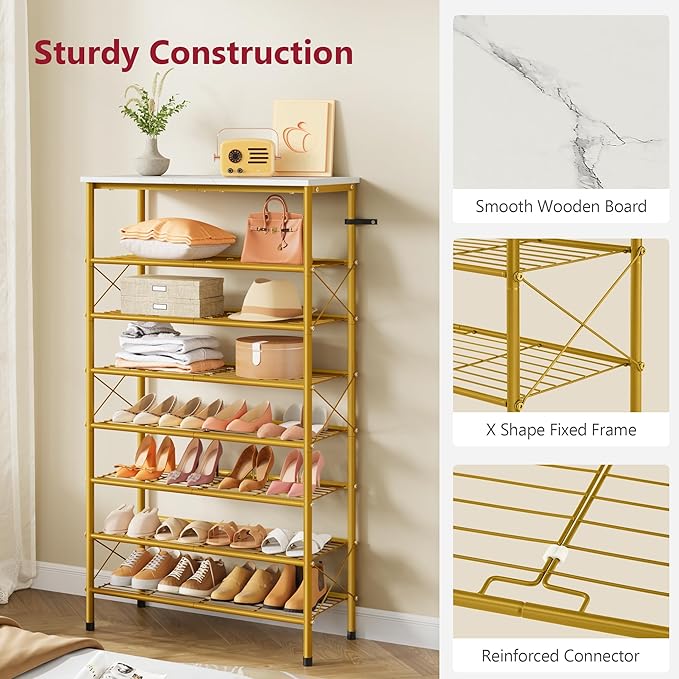 Tajsoon 8 Tier Shoe Rack Organizer - Image 6