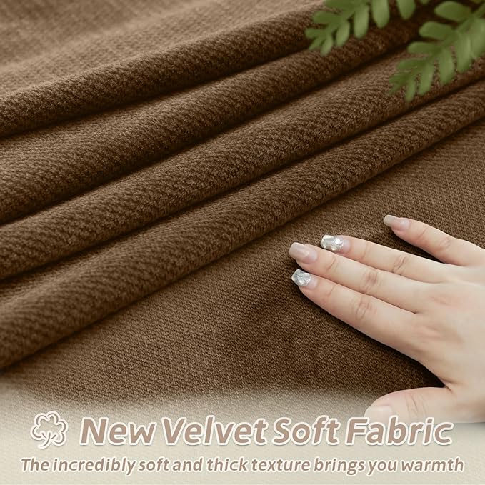 Arfntevss Sectional Recliner Couch Covers Velvet Washable Corner Sectional Sofa - Image 4