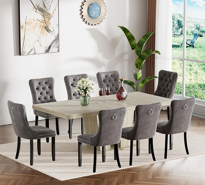 Henf 9 Pieces Extendable Dining Table Set by Henf