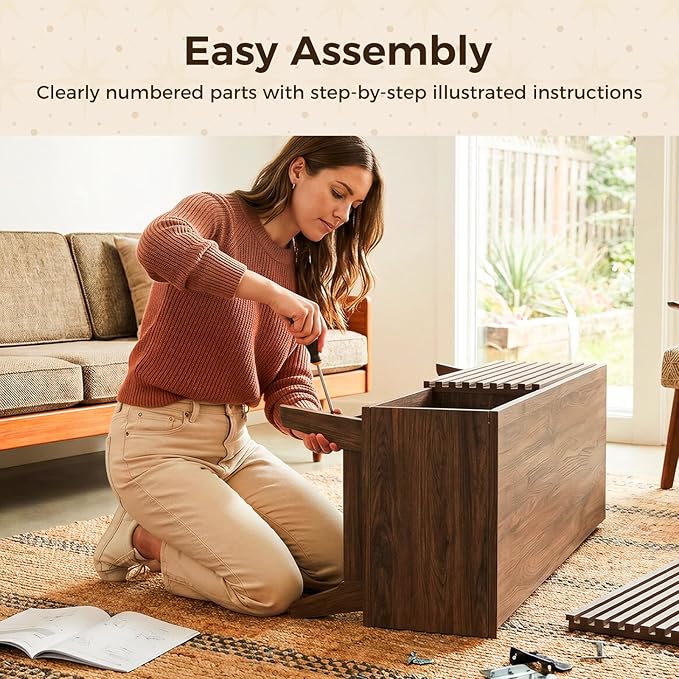 AODK 70.8" TV Stand for 55"/65"/75" TVs, Mid-Century Modern Fluted - Image 6
