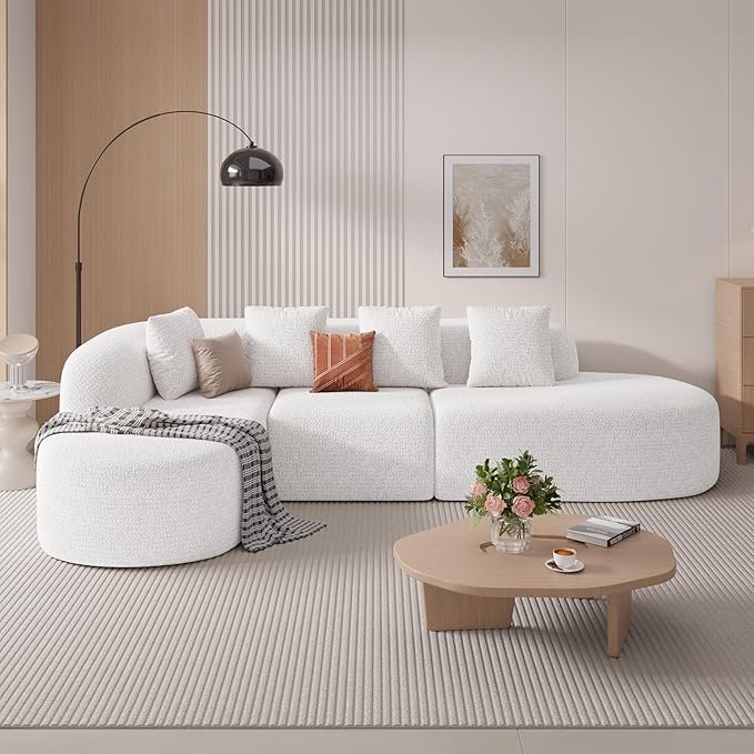 114 Inch Boneless Couches for Living Room, Modern Modular Sectional Sofa - Image 7