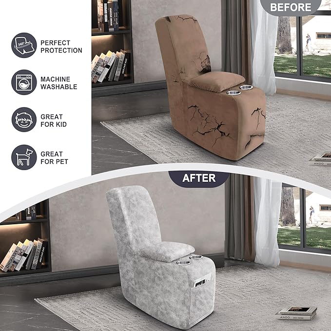 ANARACHON Leather Look Recliner Console Cover - Image 5
