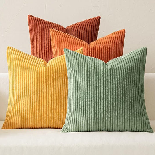 MIULEE Decorative Throw Pillow Covers 18x18 Inch Set of 4, Vibrant Cushion by MIULEE
