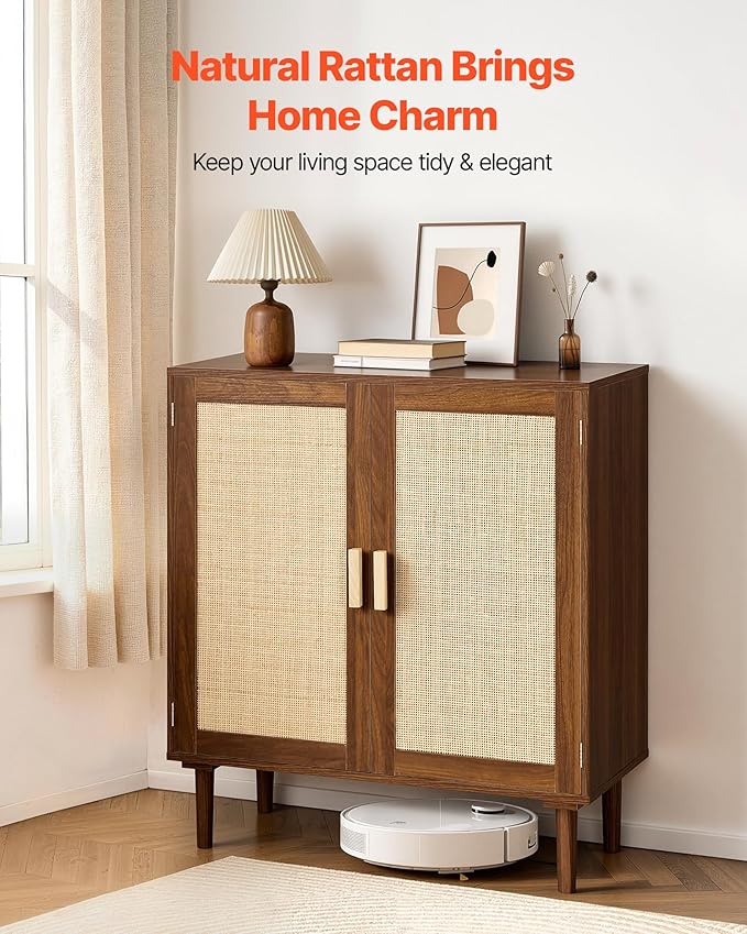 VEVOR Rattan Cabinet, Rattan Storage Cabinet - Image 4