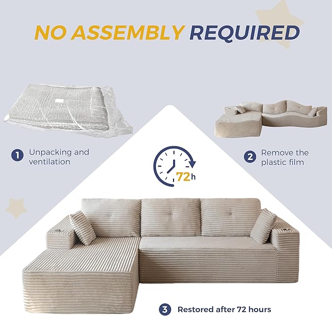 MAXYOYO 104" Modular Sectional Couch - Image 6