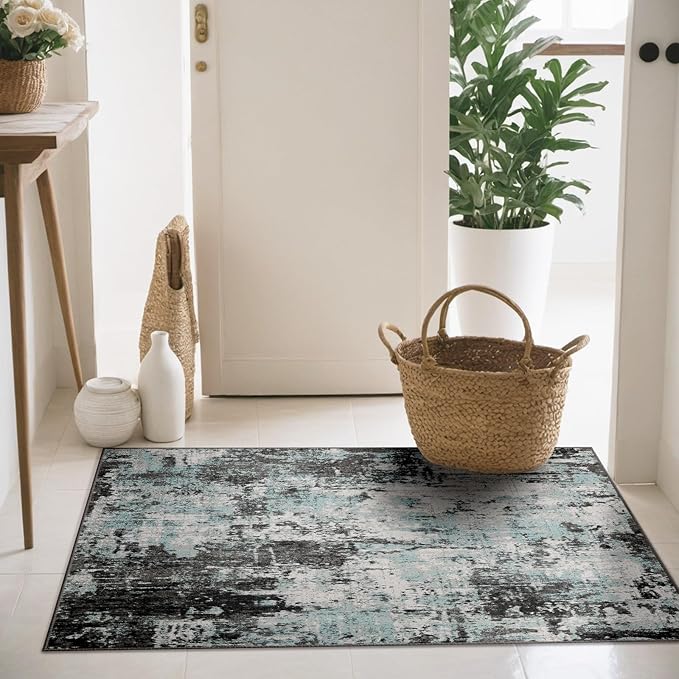 RELEANY Washable Area Rugs 3'x5' Non-Slip Modern Abstract Soft - Image 8