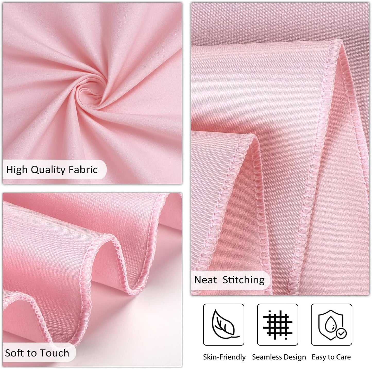 8 Pack Pink Tablecloth 60 x 126 Inch Rectangular Tablecloths for 8 Foot Rectangle Tables, Wrinkle Resistant Pink Table Cloth Washable Polyester Fabric Table Covers for Buffet Wedding Party Banquet