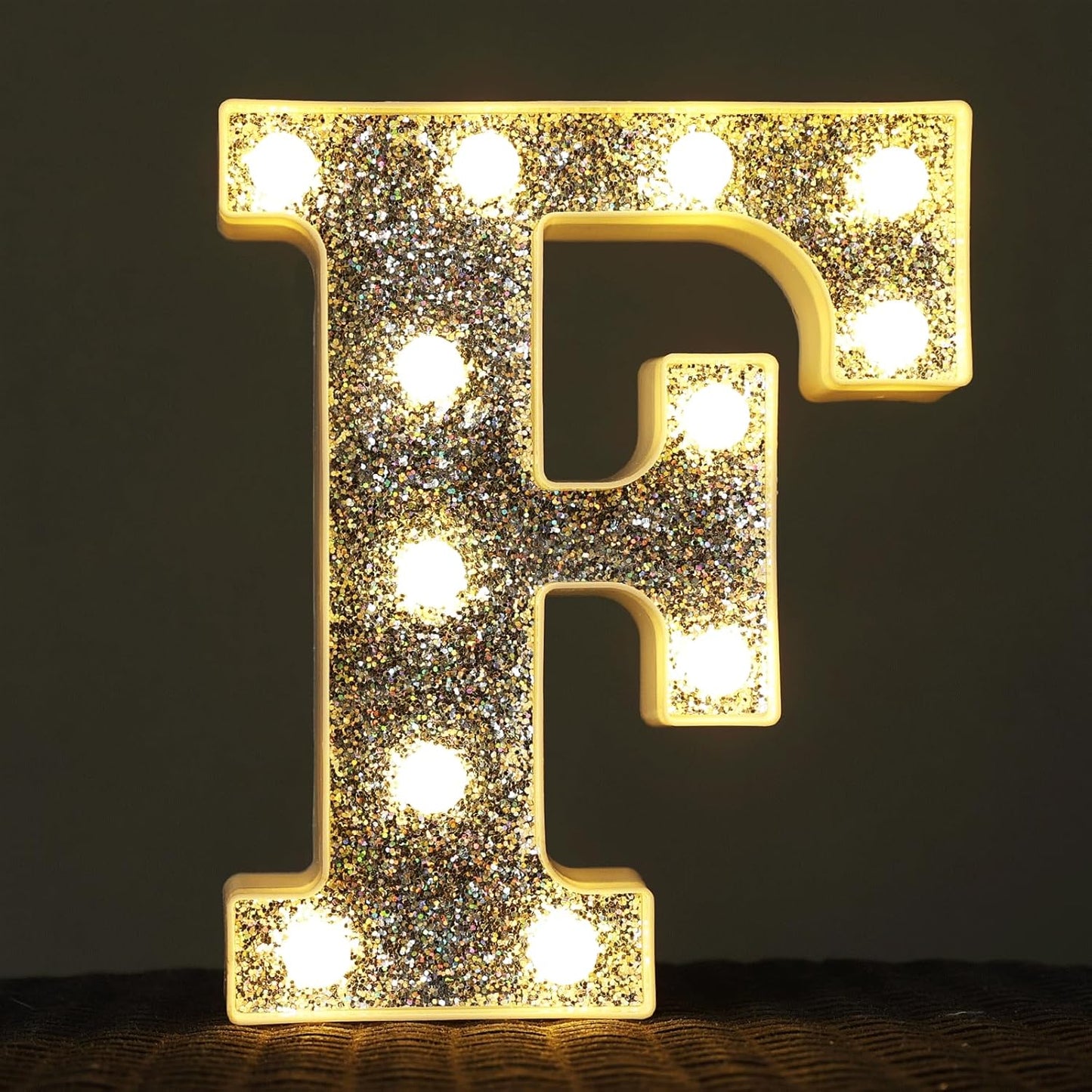 NW LIGHT Marquee Light Signs for Prom, Events, or Engagement Party Decor, Featuring Alphabet & Number Lighted Letters, Letter F