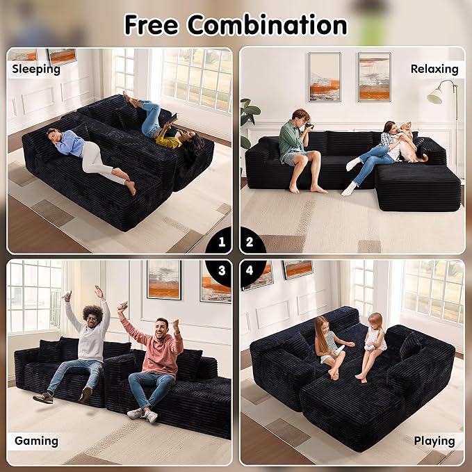 ovios 104" Cloud Boneless Couch - Image 6