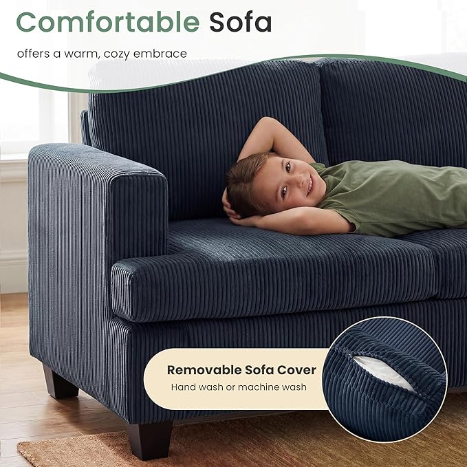 YOUDENOVA Sofa, 3 Piece Set Comfy Sofa, Loveseat & 2 3-Seater Couch - Image 5