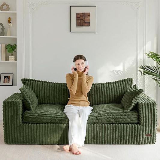 MAXYOYO 76" Sofa Couch, Loveseat Boneless Couch in a Box, Upholstered Small by MAXYOYO