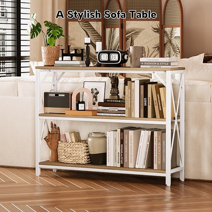 Homeiju Entry Table 40" Width, 3-Tier Entryway Table - Image 2