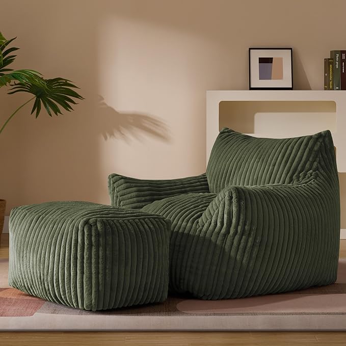 Gericco Oversized Bean Bag Chaise Lounge Chair Indoor by Gericco