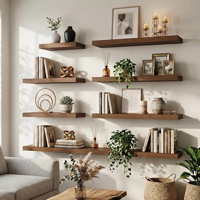 FLYJOE Floating Shelves for Wall, 48 Inch Floating Shelves Set of 1, Kitchen - Image 3