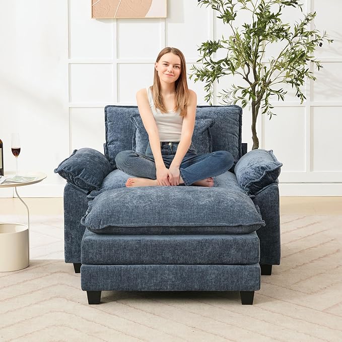 Oprisen 53" Modular Sectional Sofa, Comfy Cloud Couch Sectional Sofa - Image 4