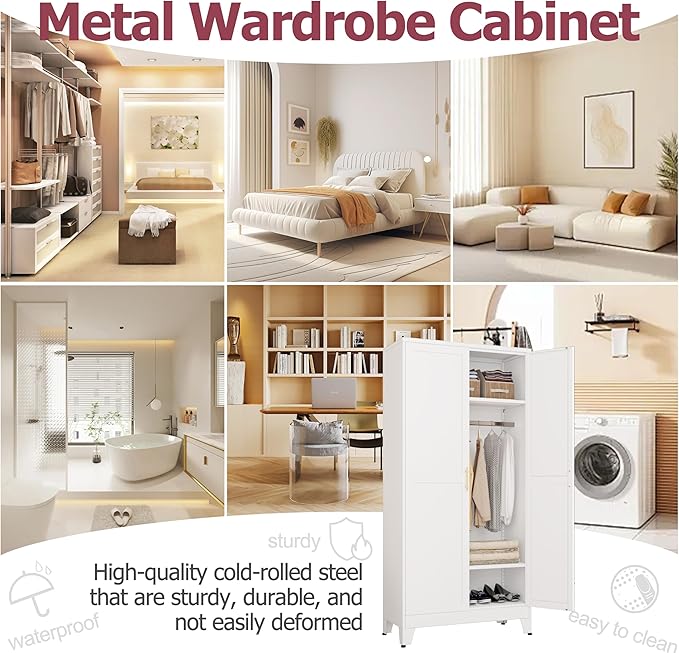 GAIOUS Metal Wardrobe Cabinet - Image 5