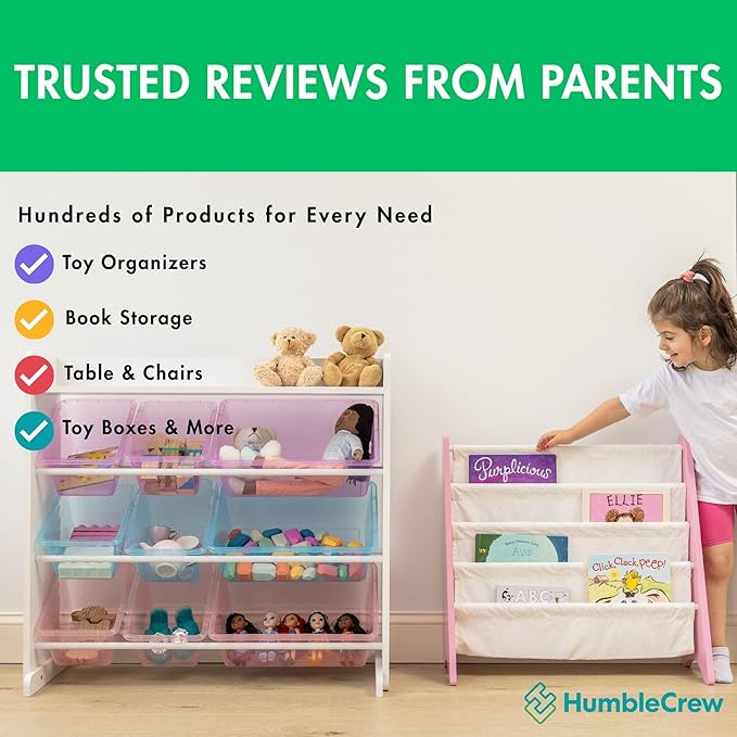 Humble Crew Kids Bookshelf, 4-Tier Front-Facing Book Display Organizer - Image 7