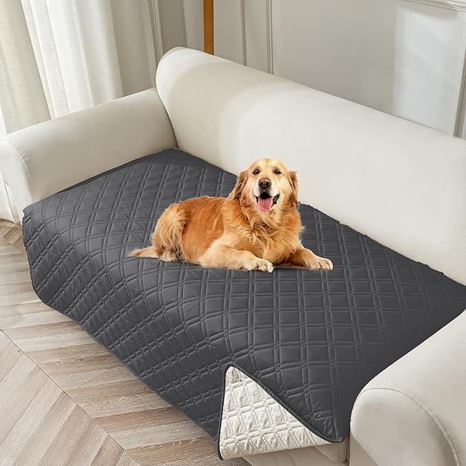 Genina Waterproof Couch Cover, Washable Anti-Slip 78inch Sofa Covers by Genina