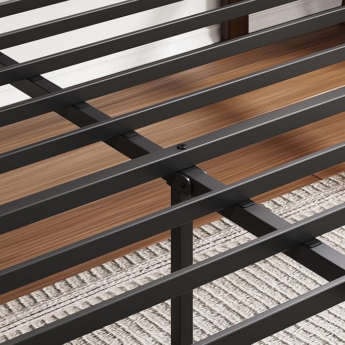 BOSRII 14in High Solid Bamboo Wood Platform Twin XL Bed Frame - Image 7