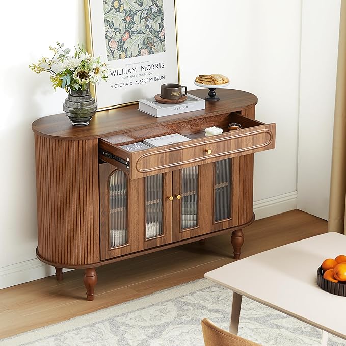 XUZENEST 47'' Fluted Sideboard Buffer Cabinet - Image 4