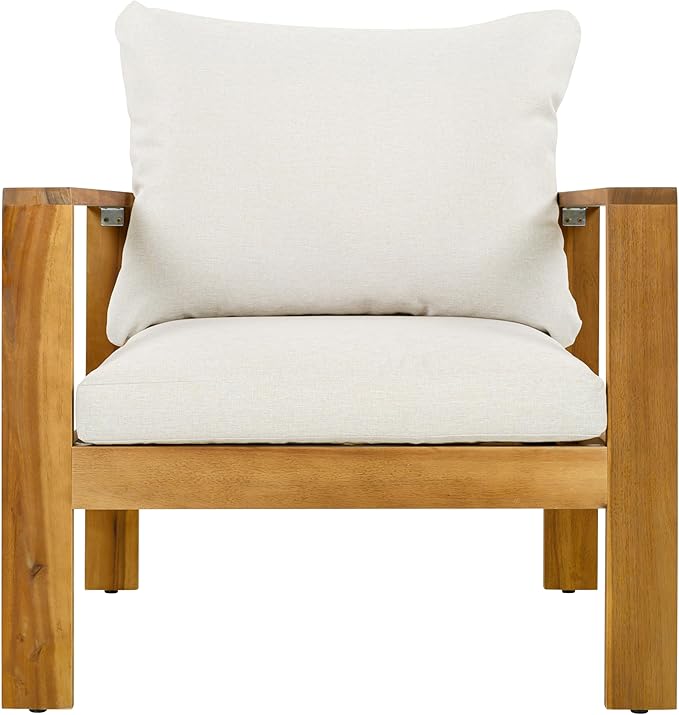 Christopher Knight Home Kayahs 5 Pieces Acacia Wood Furniture Set, Patio - Image 7