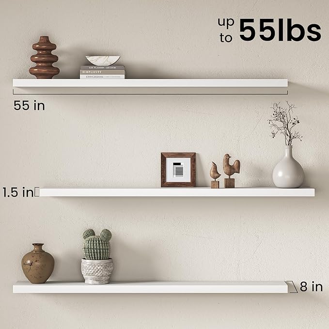 Fun Memories 55Inch Long Floating Shelves, 8 Inch Deep Shelves - Image 3