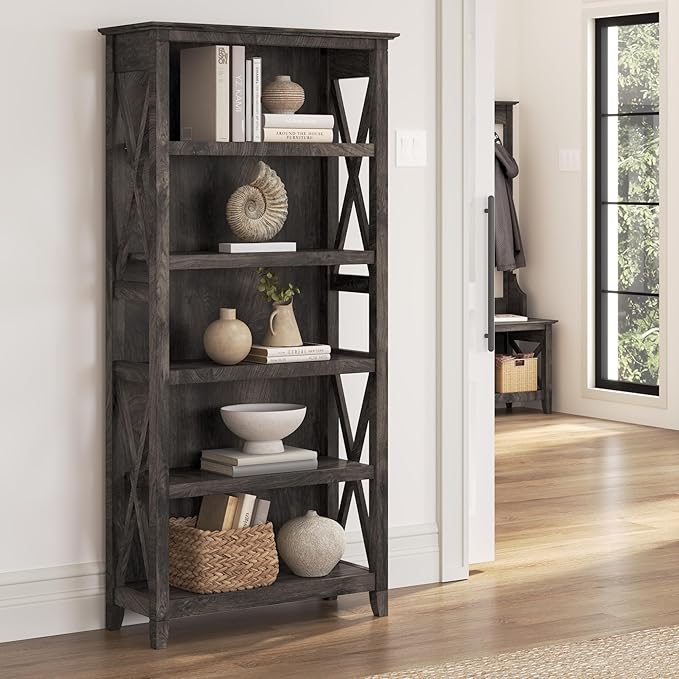 Bush Home Tall 5 Shelf Bookcase - Image 2