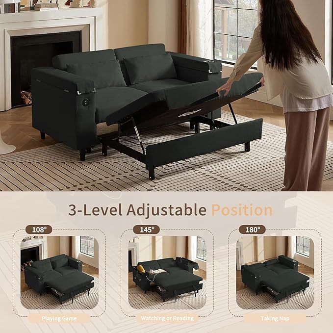 Auvsoce 66.4" Loveseat Sofa, Modern Couches - Image 5