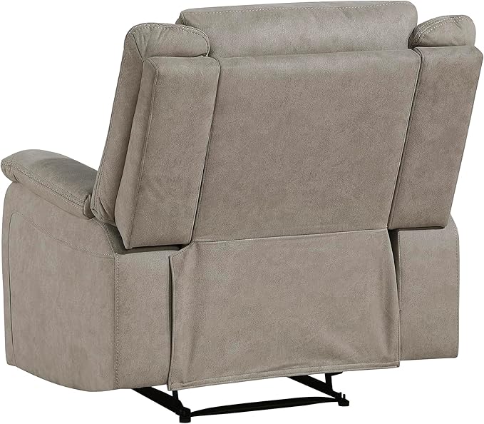 Lexicon Manual Recliner Chair, Polished Microfiber Reclining Sofa Chair - Image 15