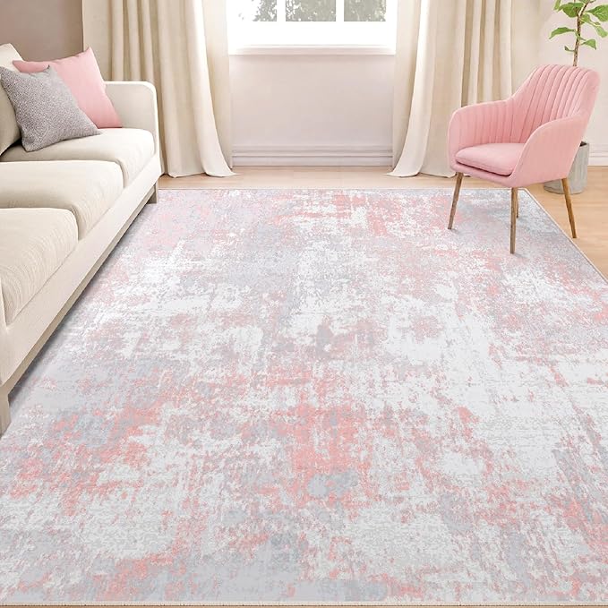 RELEANY Washable Area Rugs 6'x8' Non-Slip Modern Abstract Soft - Image 3
