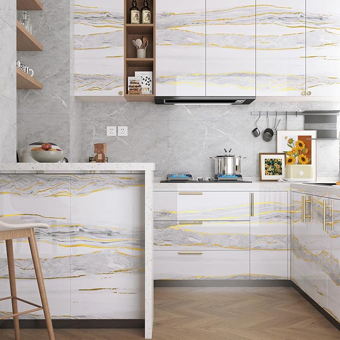 LaCheery 157"x24" Marble Countertop Peel and Stick Wallpaper - Image 4