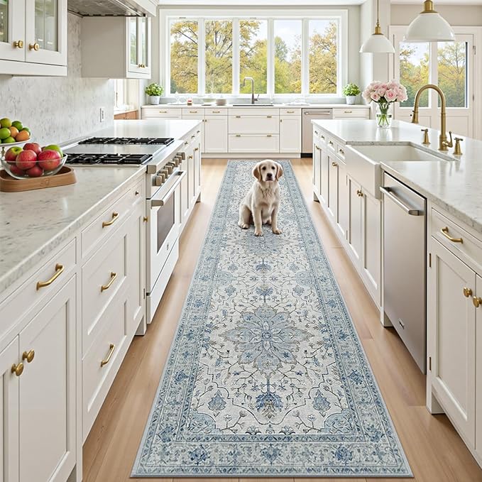RELEANY Area Rugs 2'6"x12' Runner Rug Non Slip Washable by RELEANY