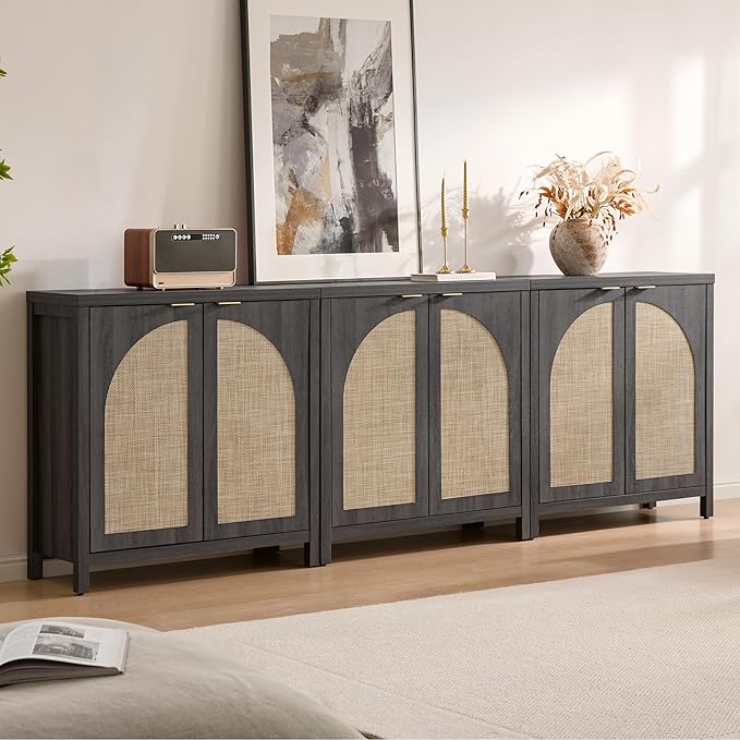 SICOTAS 68" W Rattan Sideboard Buffet Cabinet - Image 8