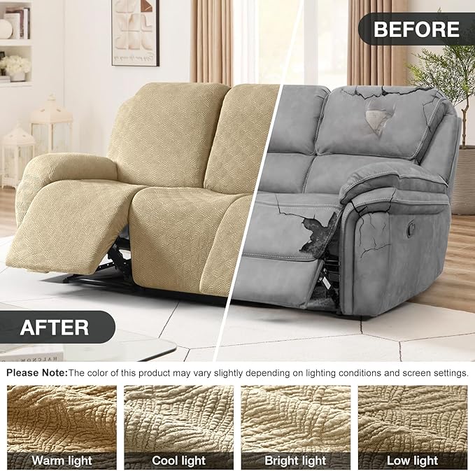 Timeles Recliner Covers for 3 Seater Reclining Couch Covers Sofa Slipcover - Image 4