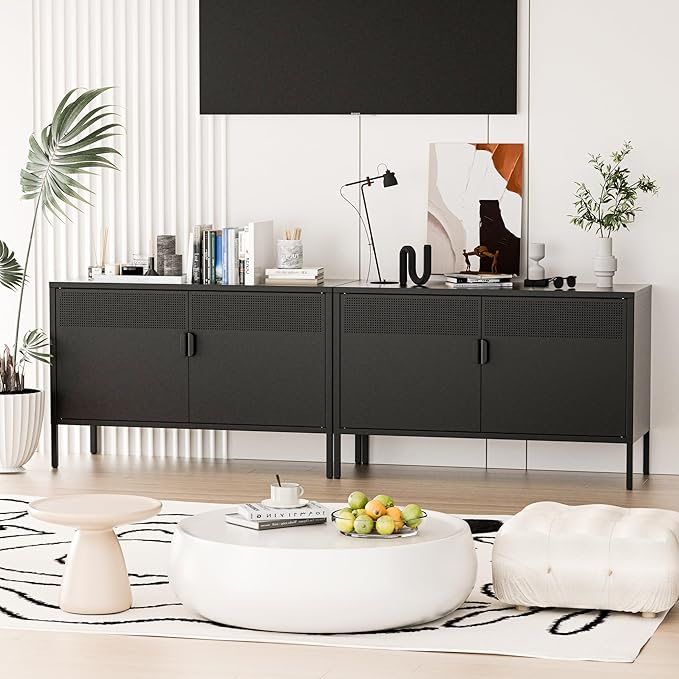Washsemba 2 Door Storage Sideboard, Metal Storage Cabinet - Image 5