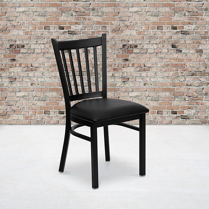 Flash Furniture Hercules Series Vertical Back Metal Restaurant Chairs, - Image 2