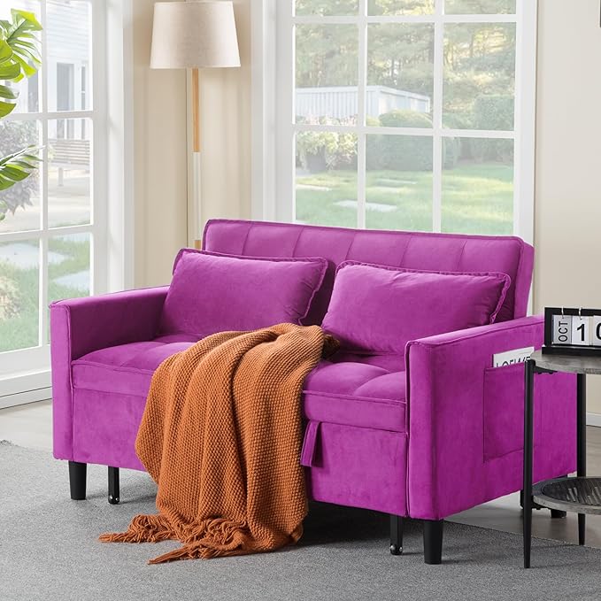 3 in 1 Convertible Sofa Bed, Love Seat Sleeper Bed - Image 5
