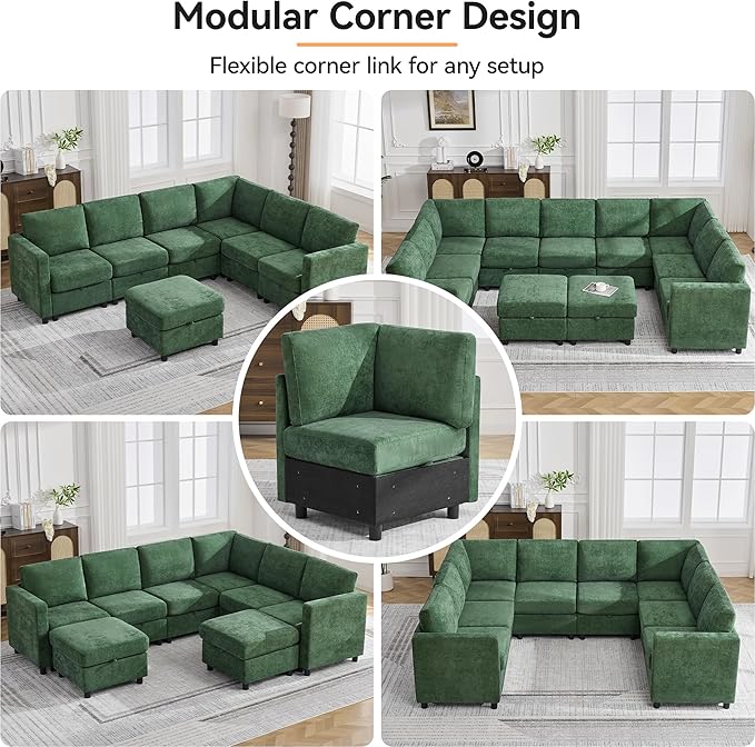 104'' V Shaped Modular Sofa, Sectional Couch - Image 6