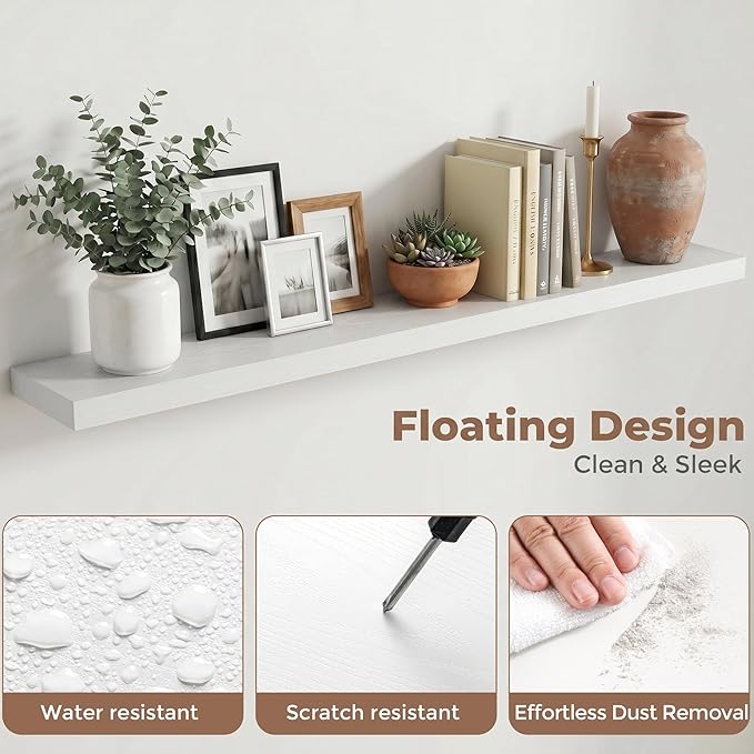 FLYJOE Floating Shelves for Wall, 72 Inch Floating Shelves Set of 1, Kitchen - Image 4