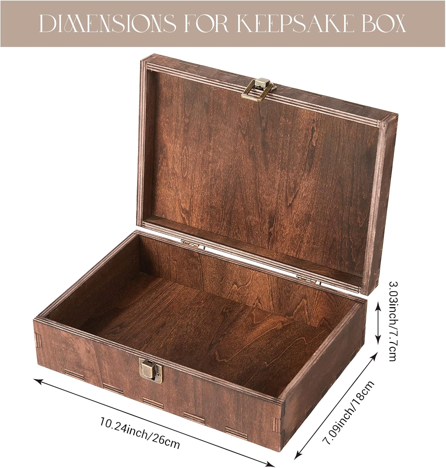 AW BRIDAL Wedding Keepsake Box with Lids, Mr and Mrs Engraved Wood Memories Box for Storage, Bridal Shower Gifts for Bride, Engagement Gifts for Couples, Wedding Gift for Bride and Groom