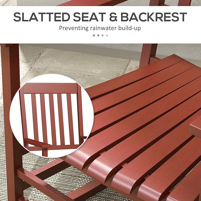 Outsunny Outdoor Rocking Chair Set of 2, Patio Rocking Chair - Image 6