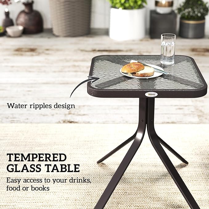 Outsunny 3 Piece Outdoor Glider Chair - Image 8